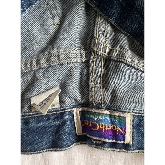 High-Waisted Mom 90s Blue Denim Size 18 Tall Jeans Straight Leg Womens - Picture 4 of 9